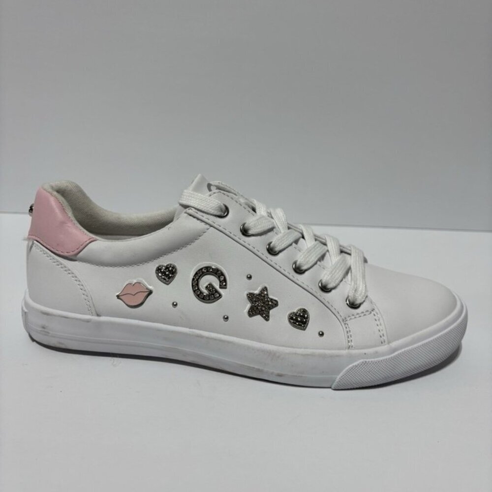 Guess Women’s Garden White Lace-Up Sneakers, Size 9 M
